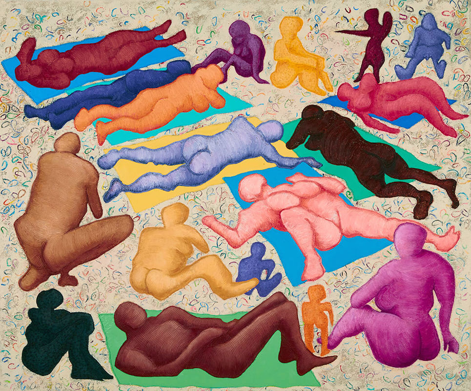 Alone Together, Together Alone - Semi Abstract Painting by Paul Rinne